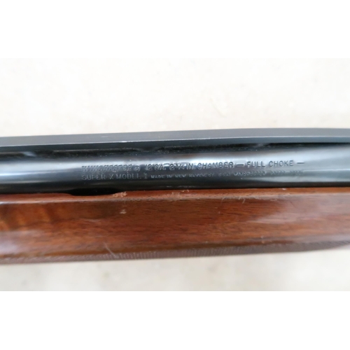 530 - A deactivated genuine Winchester Super X Model 1 full choke semi automatic 12 bore shotgun with matc... 