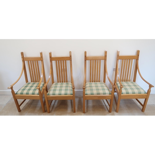 622 - A set of four oak chairs by Luke Hughes