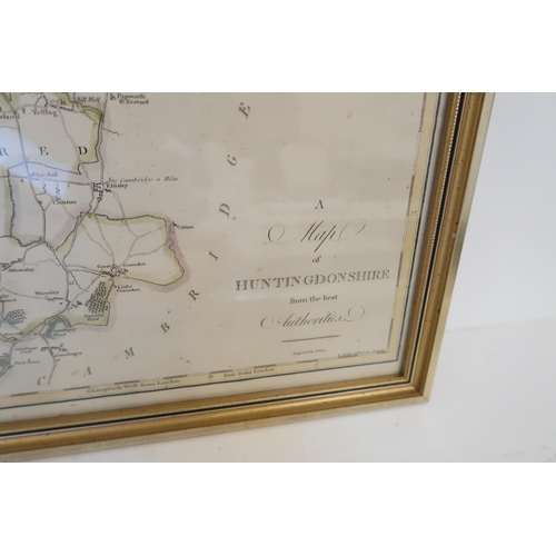 660 - A map of Huntingdonshire by Cary circa 1809 - 56cm x 45cm