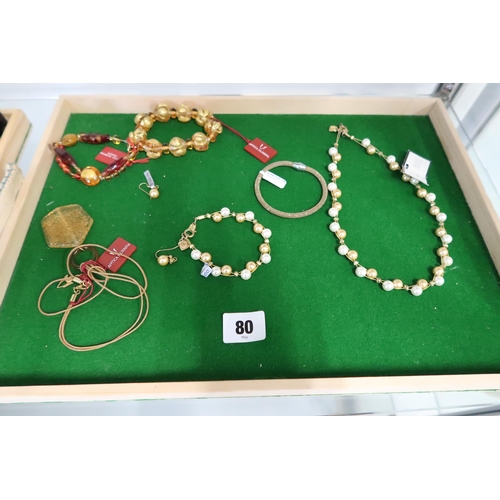 80 - A selection of costume jewellery - ex jewellers stock, as new condition - RRP £331