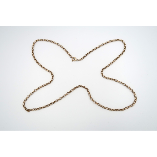 96 - A 9ct yellow gold belcher necklace, approx 7.8 grams, 60cm in length