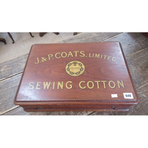 A J and P Coats Ltd sewing cotton box containing approx 200 silk skeins ...