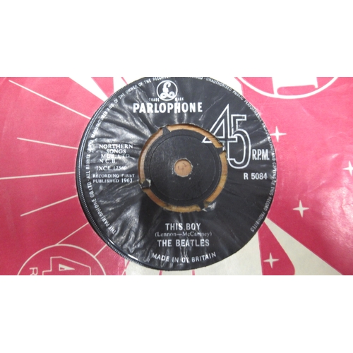 496A - A collection of Approx. 110 45 inch singles, Artists include The Beatles, Eddie Cochran, Billy Fury ... 