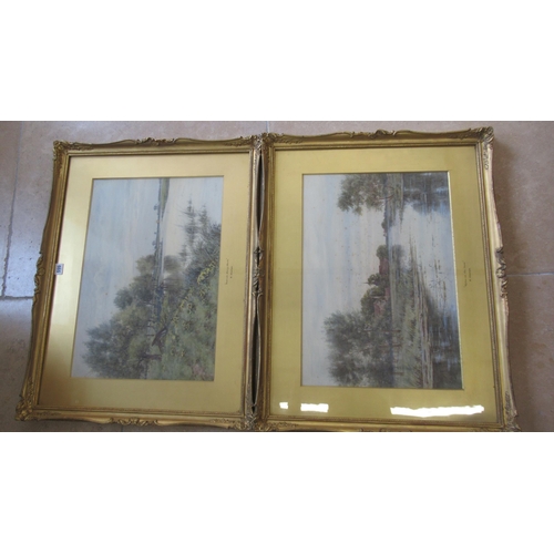 A pair of Robert Winter Fraser watercolours - Landscape with river to ...