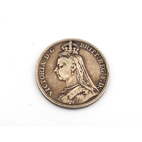 439 - An 1890 Crown and other British coinage