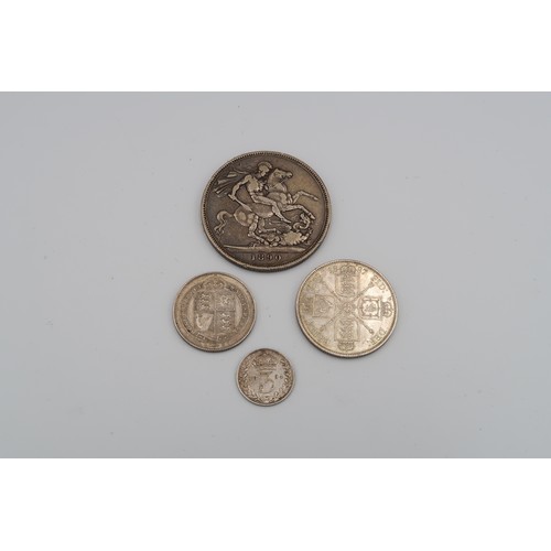 439 - An 1890 Crown and other British coinage