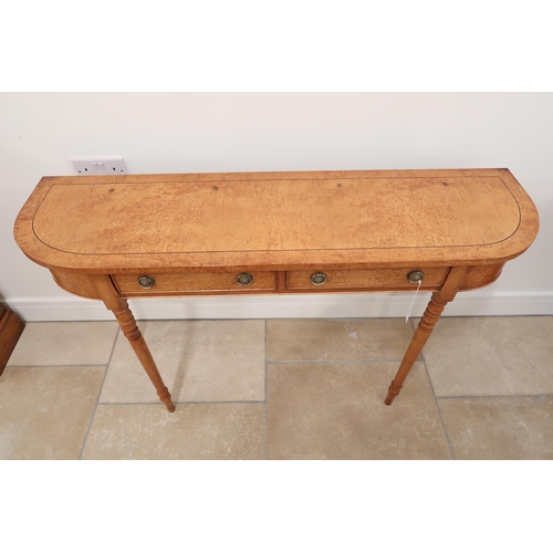 662 - A Walnut Five Drawer hall table raised on square supports, 155cm wide x 32cm deep x 78cm high.
Made ... 