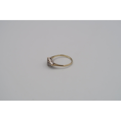 150 - A 9ct Yellow Gold and Diamond ring, Size K, weight approx 1.4 grams.