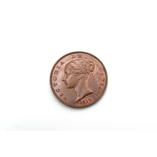 423 - An 1858 Victorian Penny along with a 1923 Farthing