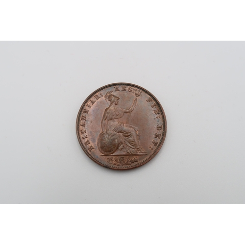 423 - An 1858 Victorian Penny along with a 1923 Farthing