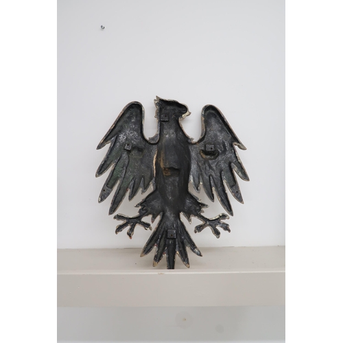 482 - A bronze Eagle plaque. (Barclays Advertising) 53cm high 43cm wide.