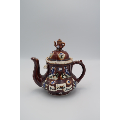 493 - Two Bargeware tea pots