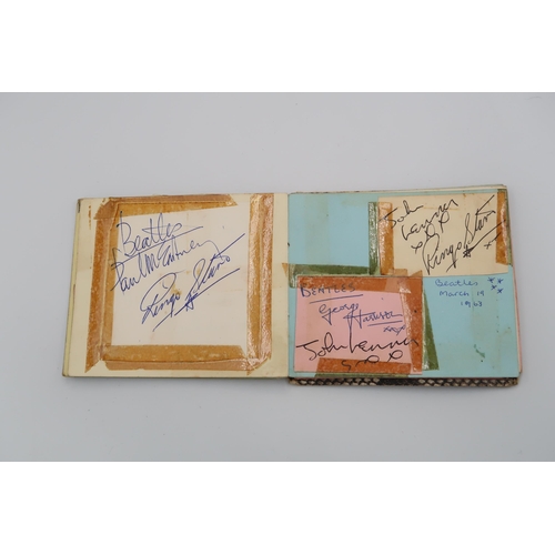 502 - Beatles ephemera. An autograph book collected by the vendor with signatures of Paul McCartney and Ri... 