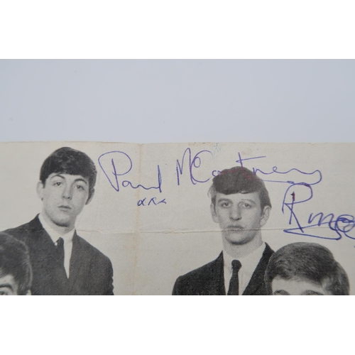 503 - Beatles ephemera. A hand written letter from Paul McCartney with original envelope along with a sign... 