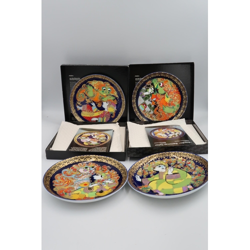 510 - Thirteen Rosenthal studio line Aladdin series plates by Bjorn Wiinblad (3 unboxed) and one Sinbad th... 