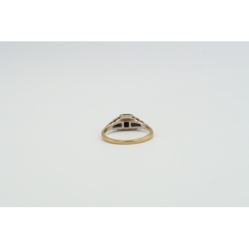 55 - An 18ct yellow gold diamond ring, Estimated 0.20ct. Size N - weight approx 3.06 grams