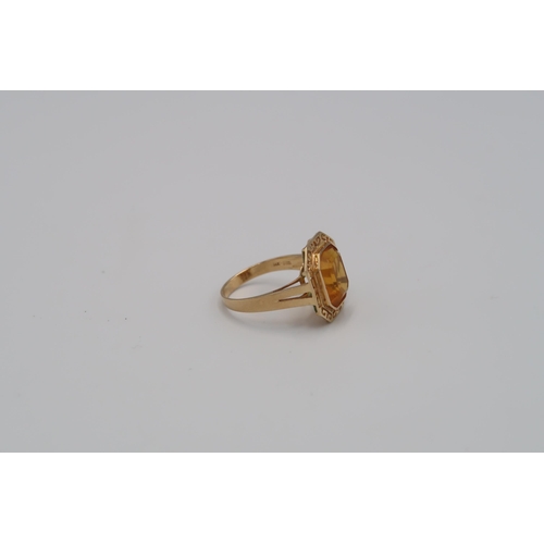 7 - Three paste set dress rings. Size J, R and O. Stamped 14K. Weight approx 15.51 grams.