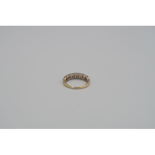 179 - An 18ct yellow gold seven stone diamond ring - approx total diamond weight 1.4ct - diamonds are brig... 