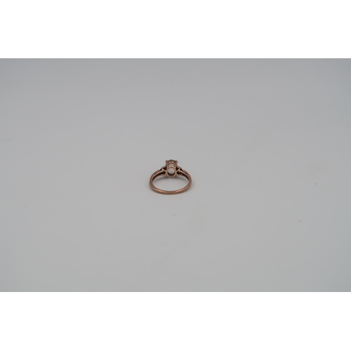 154 - A 9ct Rose Gold diamond dress ring. Size O, approx weight 2.2 grams