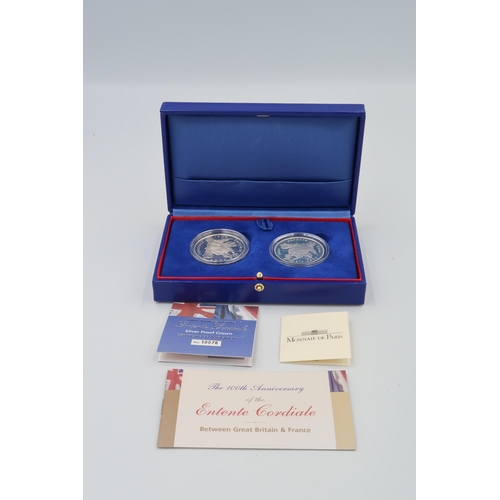 434 - Entente Cordial two coin set