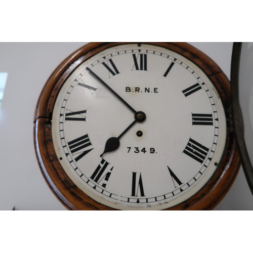 615 - A British Railways' North east wall clock, face diameter 29cm