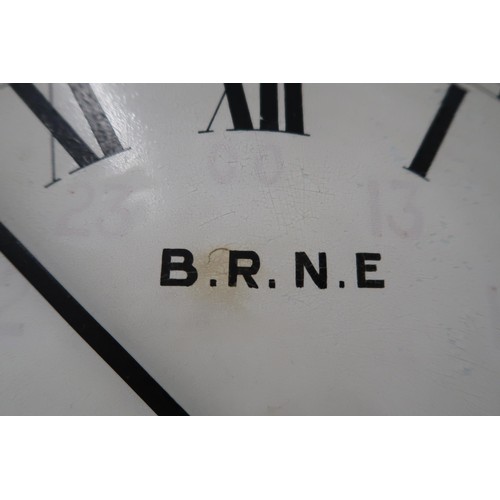 615 - A British Railways' North east wall clock, face diameter 29cm