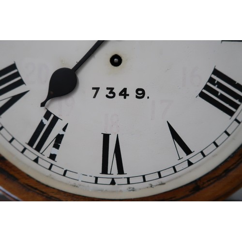 615 - A British Railways' North east wall clock, face diameter 29cm