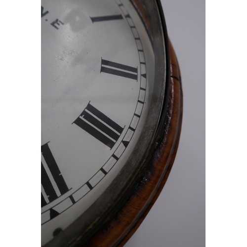 615 - A British Railways' North east wall clock, face diameter 29cm