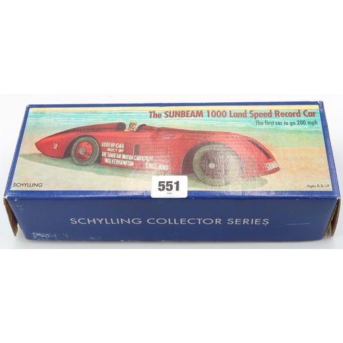 443 - A Schylling Collectors series, The sunbeam 1000 speed record model car, clockwork, boxed.