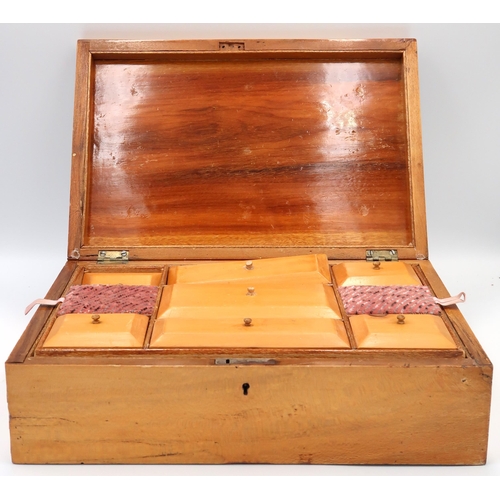 463 - A Tunbridge ware marquetry inlaid needle work box