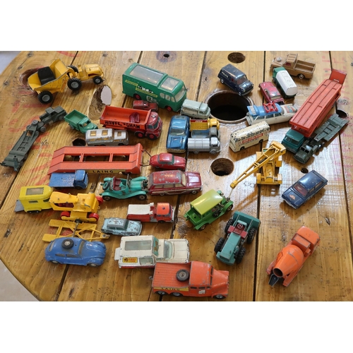 471 - A quantity of play worn Dinky and Lesley die cast vehicles.