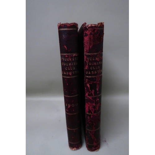 476 - Two leather bound editions of Cyclists Touring Gazette 1899 and 1900