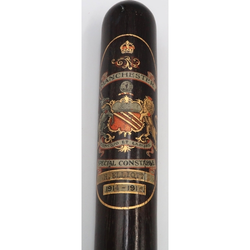 518C - A 1914 special constabulary truncheon for Manchester