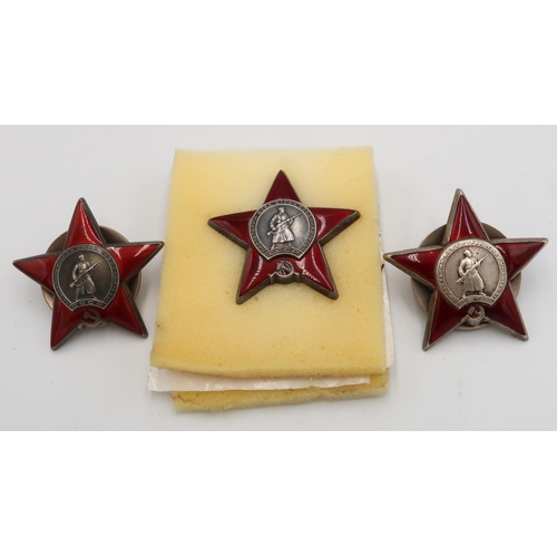 536 - Three Russian Combat Order of the Red Star.