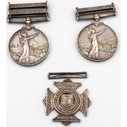 540 - Two South African campaign medals one with two clasps for The Relief of Ladysmith and Cape Colony, t... 