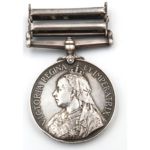 540 - Two South African campaign medals one with two clasps for The Relief of Ladysmith and Cape Colony, t... 