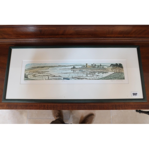 597 - A framed and glazed Limited edition print 78/200 