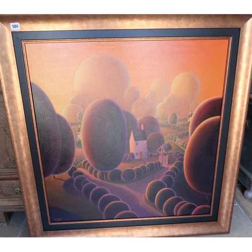 584 - An oil on canvas - Paul Corfield - Last Days of Summer - Purchased from Castle Fine Art, Cambridge -... 