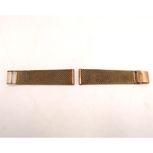 107 - A 9ct hallmarked yellow gold watch bracelet strap, approx 35.8 grams