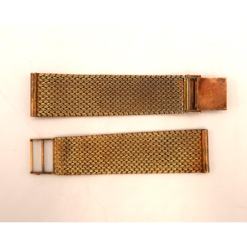 107 - A 9ct hallmarked yellow gold watch bracelet strap, approx 35.8 grams