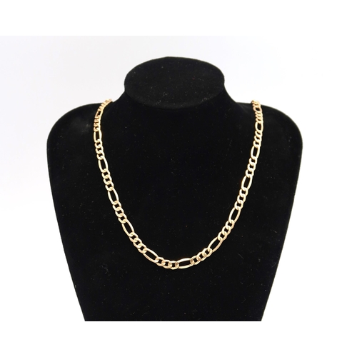 111 - A 9ct hallmarked yellow gold necklace, approx 7.5 grams 49 cm long.