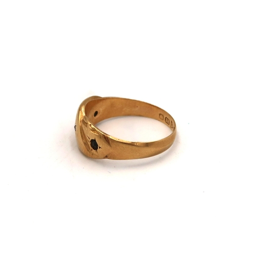 116 - A 22ct hallmarked yellow gold wedding band, size M/N, approx 3.2 grams