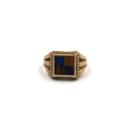 133 - A 9ct yellow gold gents signet ring, 6.4grams, size V/W