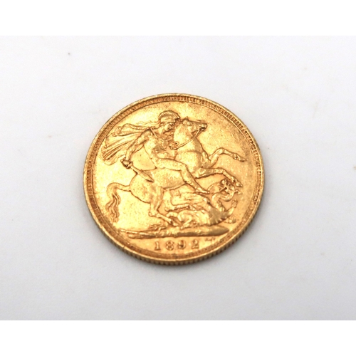 360 - A 1892 Full Sovereign, 7.98grams 22ct gold.