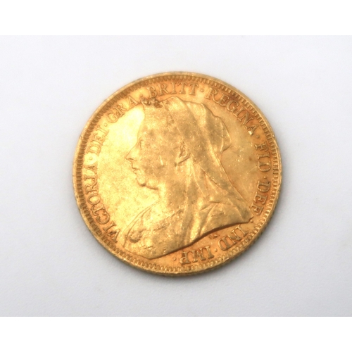 386 - A 1895 Full Sovereign, 7.98grams 22ct gold.