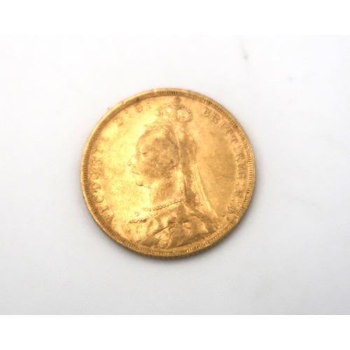 387 - A 1892 Full Sovereign, 7.98grams 22ct gold.