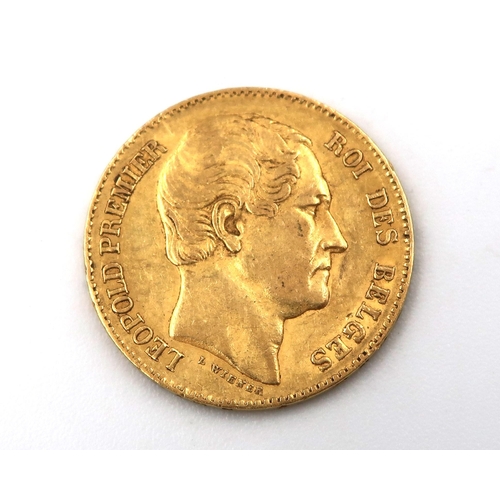 422 - A 1865 20 Franc gold coin, approx 6.5grams