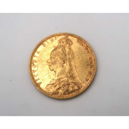 428A - A 1891 full gold sovereign, 7.98grams