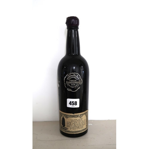 458 - A bottle of George VI Jubilee Sandeman Port 1935, bottled 1937