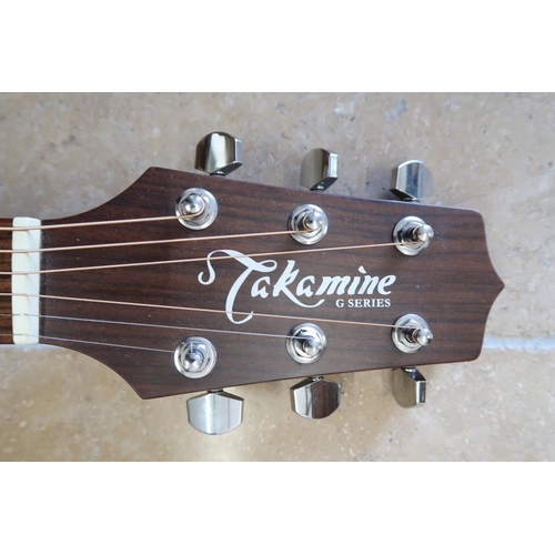 483 - A six string semi acoustic guitar, Takamine G series, semi-acoustic guitar